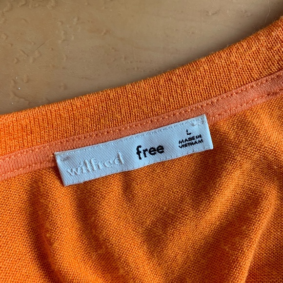 Wilfred Free Aritzia Subah T-shirt L Morange Punch - Picture 5 of 6